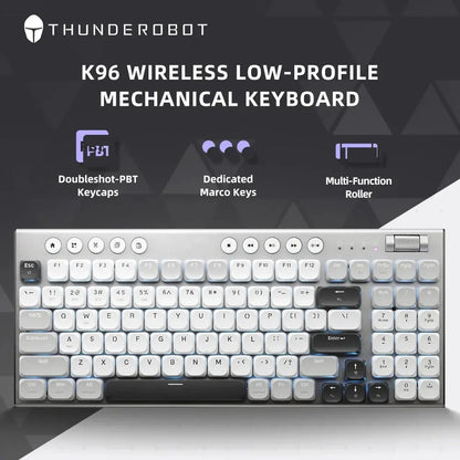 THUNDEROBOT K96 Wireless Mechanical Keyboard Low-profile Productivity