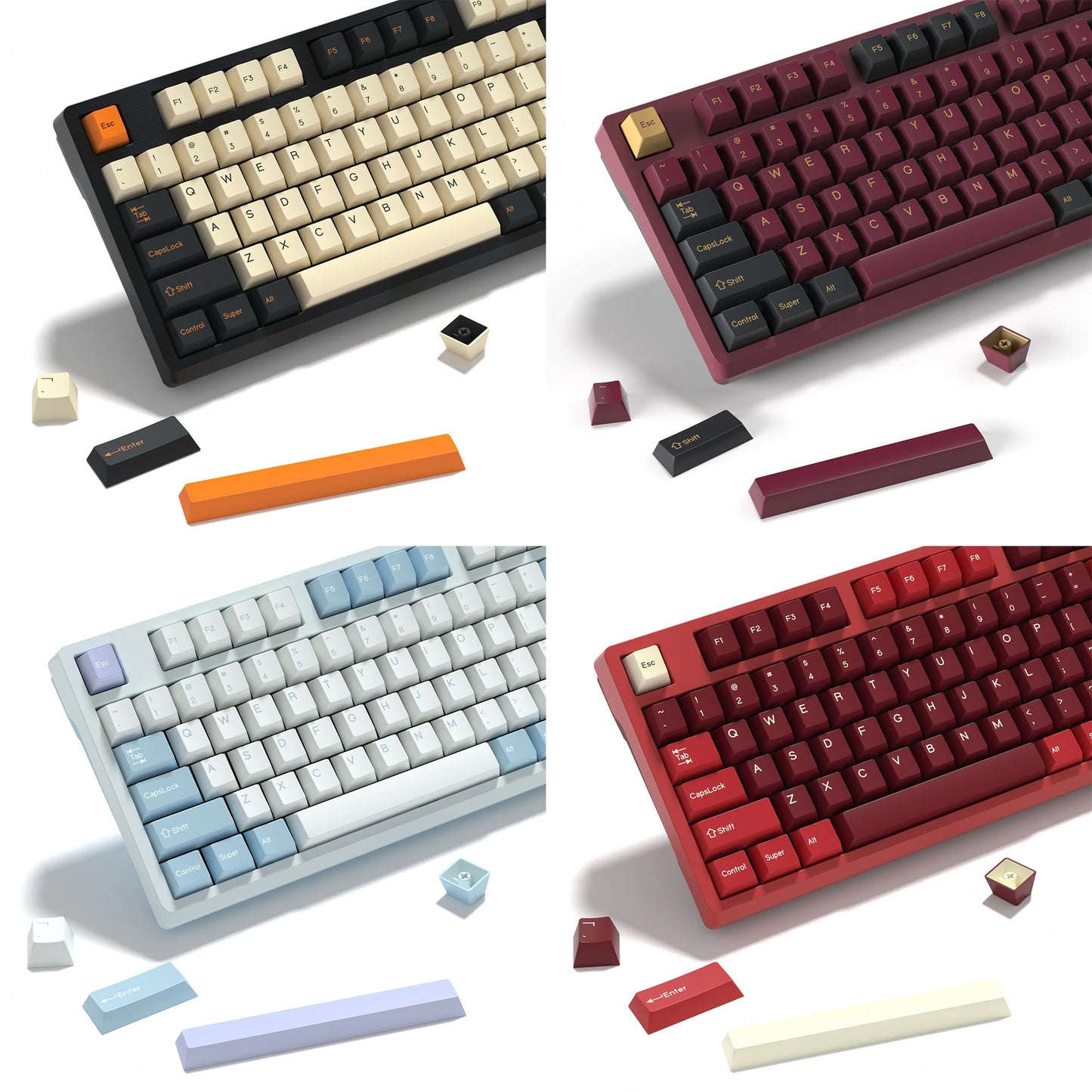 KBDiy GMK Keycap Double Shot GMK Olivia Shoko Jamon WOB Red Samurai