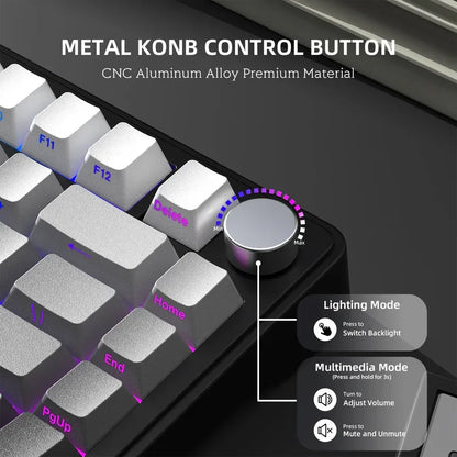 Attack Shark X85 2.4G Wireless Mechanical Keyboard,Bluetooth Tri-mode,