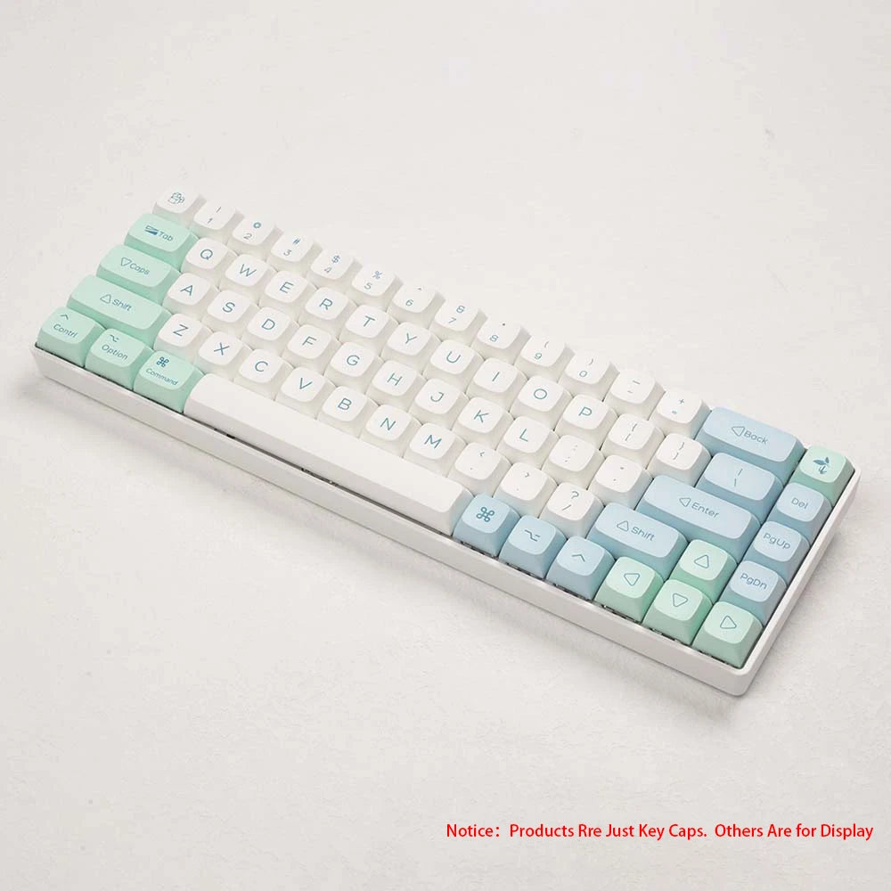 135 keys Ice Crystal Mint Keycaps Profile XDA PBT Dye-Sub Key Cap for