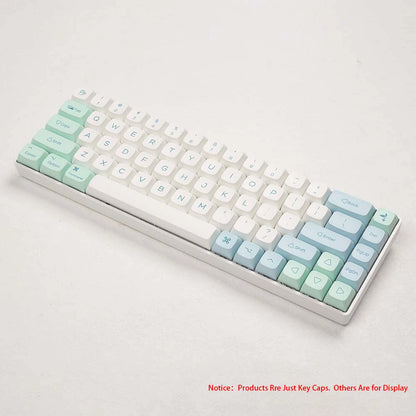 135 keys Ice Crystal Mint Keycaps Profile XDA PBT Dye-Sub Key Cap for