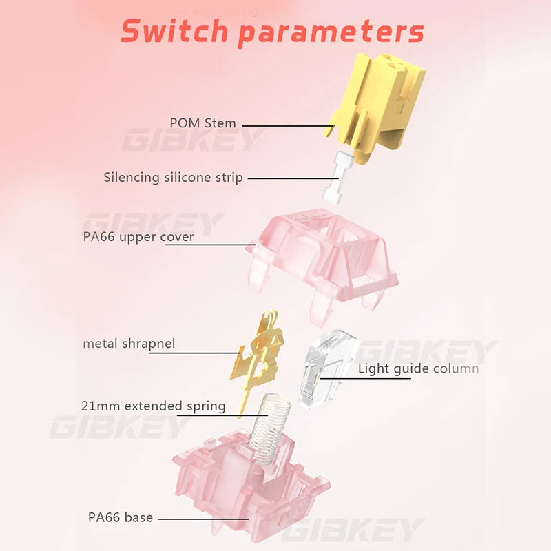 Outemu Silent Peach V3 Switch Lubed Mute Lemon V3 Switches Mechanical