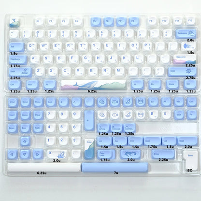 KBDiy KOA Profile Keycap GMK Style Retro 9009 Theme PBT Keycaps For