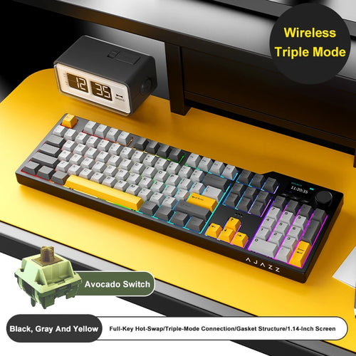 NEW Ajazz AK35I V3 MAX Tri-mode Wired Bluetooth Wireless Gaming