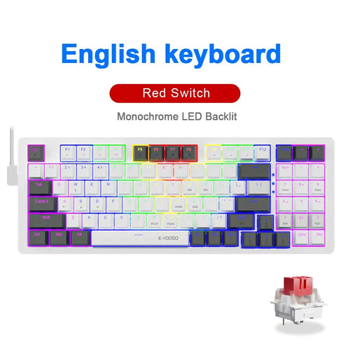 E-YOOSO Z94 USB Mechanical Gaming Keyboard Wired Monochrome Backlit 94