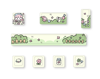 Cute Theme Personalized Addition Key Cap Eight Piece Set with Five