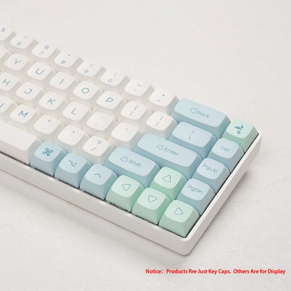 135 keys Ice Crystal Mint Keycaps Profile XDA PBT Dye-Sub Key Cap for