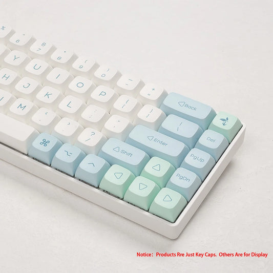 135 keys Ice Crystal Mint Keycaps Profile XDA PBT Dye-Sub Key Cap for