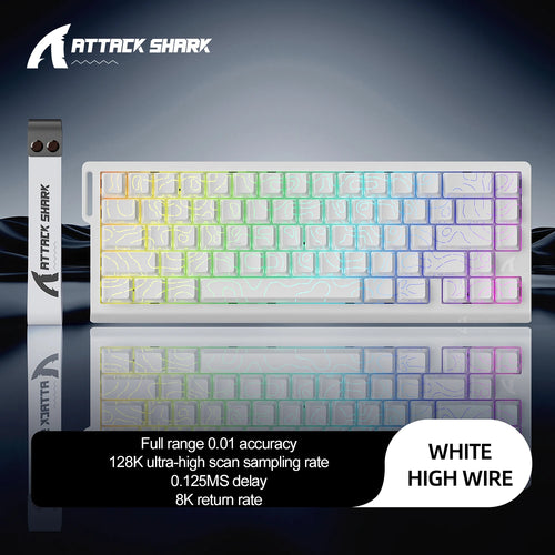 ATTACK SHARK X68HE Magnetic Keyboard Red Wired Mechanical for Pro
