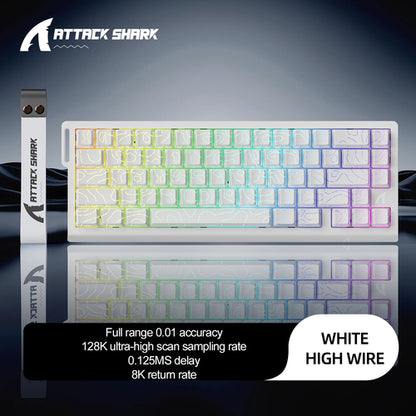 ATTACK SHARK X68HE Magnetic Keyboard Red Wired Mechanical for Pro