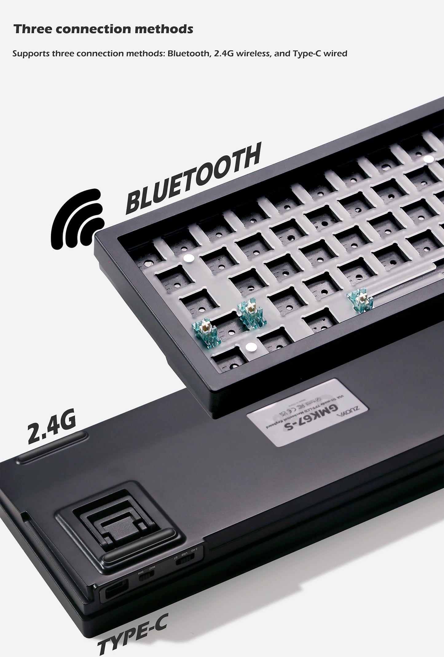 ZUOYA GMK67-S Gaming Mechanical Keyboard KIT Wireless Bluetooth