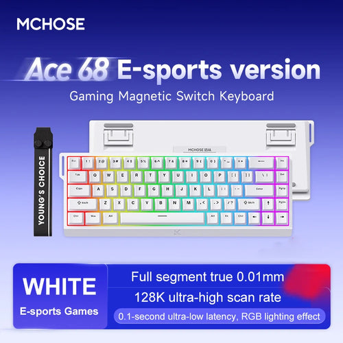 ACE60 Pro MCHOSE ACE68 Magnetic Keyboard Wired Mechanical for Gaming