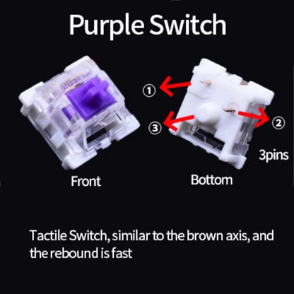Outemu Switch for Keyboard 3Pin Dustproof Linear Tactile Clicky Silent