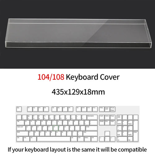 Acrylic Keyboard Clear Protector Case Mechanical Keyboard Dust Cover