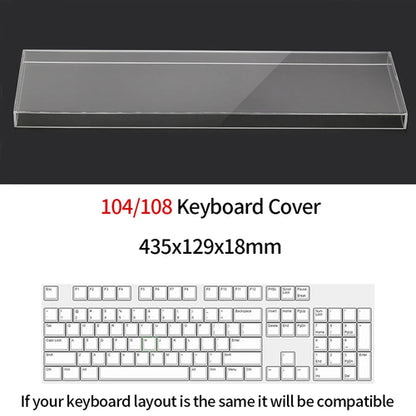 Acrylic Keyboard Clear Protector Case Mechanical Keyboard Dust Cover