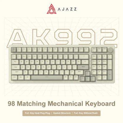 Ajazz AK992 Wired Mechanical Keyboard 98-Key Full Layout  Hot-Swap USB