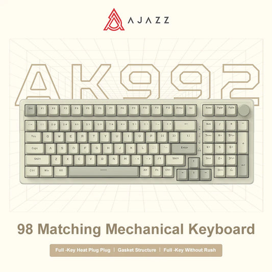 Ajazz AK992 Wired Mechanical Keyboard 98-Key Full Layout  Hot-Swap USB