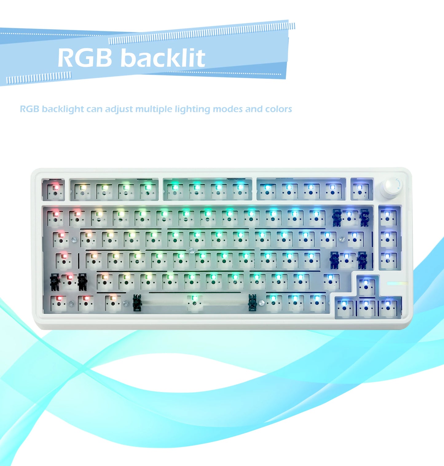 ZUOYA LS02 Mechanical Keyboard Kit Hot-swappable Bluetooth 2.4G