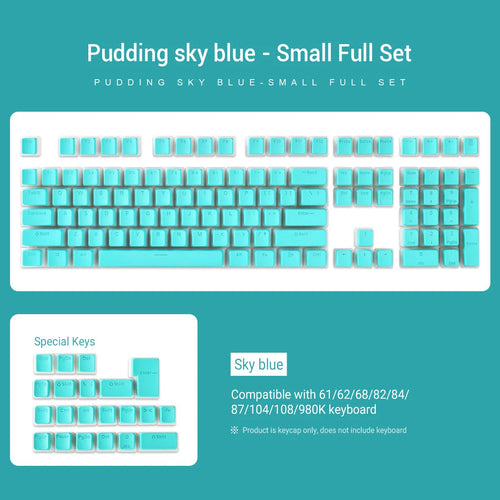 129 Keys Pudding Keycaps OEM Profile PBT Double Shot Keycap For Mx