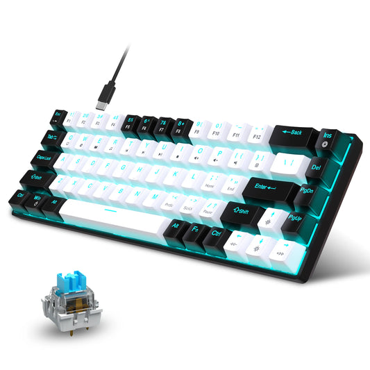 68 Keys Mechanical Keyboard Ergonomics RGB Backlit LED Hot Swappable