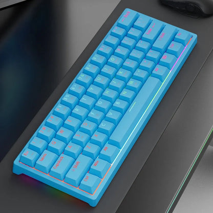 MUCAI MK61 USB Gaming Mechanical Keyboard 61 Keys Red Switch Wired