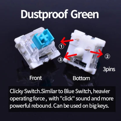 Outemu Switch for Keyboard 3Pin Dustproof Linear Tactile Clicky Silent
