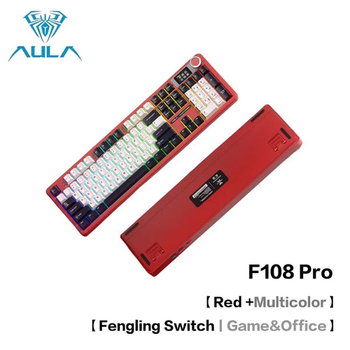 AULA F108 Pro Bluetooth 2.4G wired three-mode connection mechanical