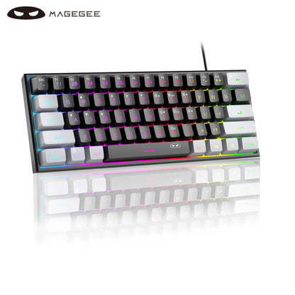 MageGee Mini 60% Gaming Keyboard, RGB Backlit 61 Key Ultra-Compact