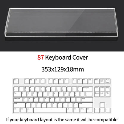 Acrylic Keyboard Clear Protector Case Mechanical Keyboard Dust Cover