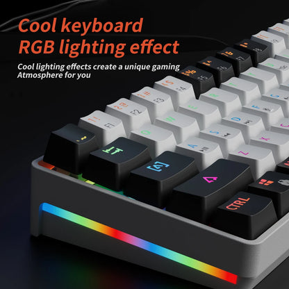 MUCAI MK61 USB Gaming Mechanical Keyboard Red Switch RGB Backlit Hot