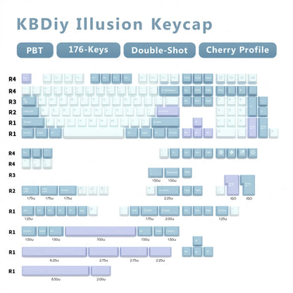 KBDiy GMK Keycap Double Shot GMK Olivia Shoko Jamon WOB Red Samurai