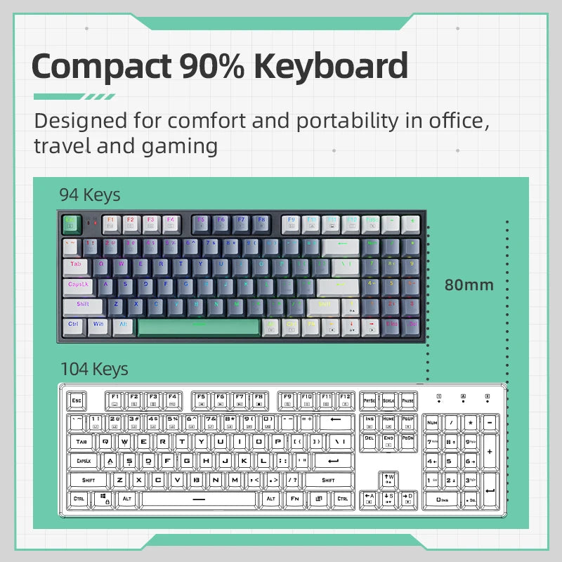 Machenike K500 Mechanical Keyboard Gaming Keyboard Wired Keyboard Hot