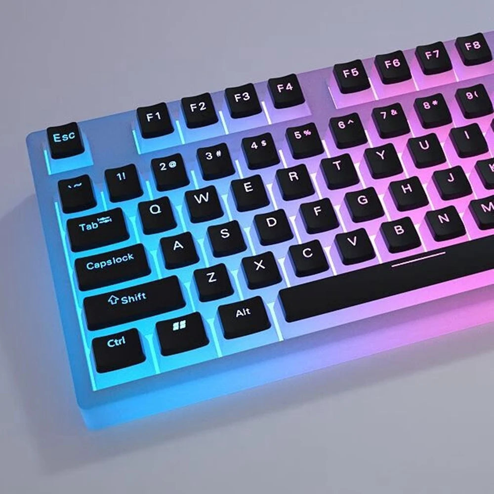 129Keys Keyboard Keycap OEM Profile PBT Material Key Cap for Mx Hot