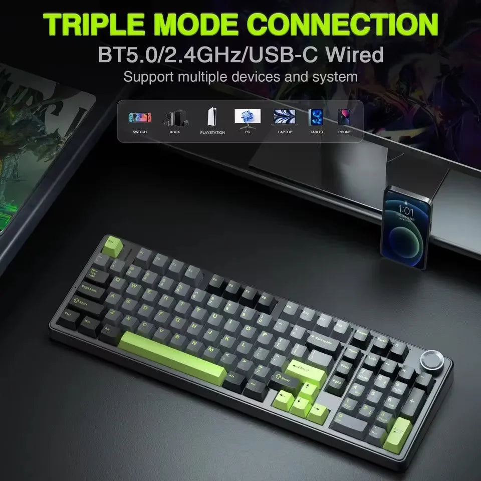 AULA F99PRO Gaming Mechanical Keyboard 99 Key Three Mode Wireless Hot