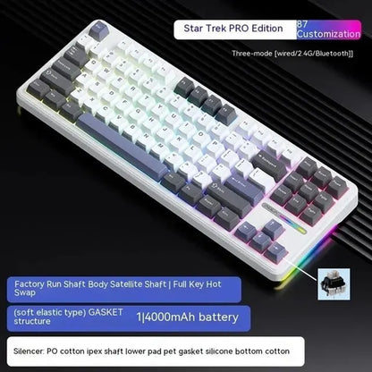 AULA F87 Pro Mechanical Keyboard 2.4g/Usb/Bluetooth Tri Mode Wireless