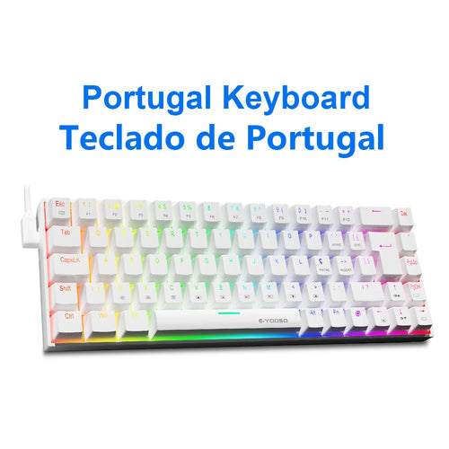 E-YOOSO Z686 RGB USB 60% Mini slim Mechanical Gaming Wired Keyboard