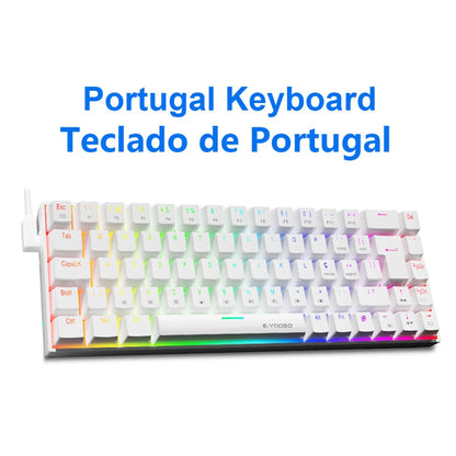 E-YOOSO Z686 RGB USB 60% Mini slim Mechanical Gaming Wired Keyboard