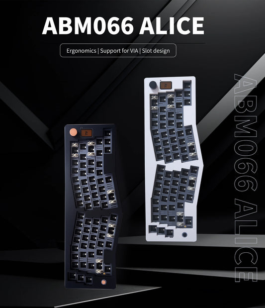 ABM066 Barebones Kit Alice-layout VIA-programmable Hot Swappable