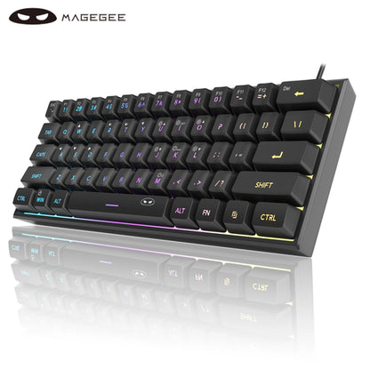 MageGee Mini 60% Gaming Keyboard, RGB Backlit 61 Key Ultra-Compact