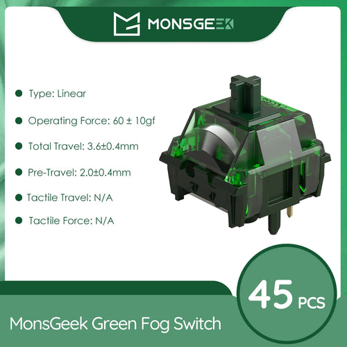 Akko x MonsGeek Green Fog Switches 5 Pins 60gf Heavy Linear Switch